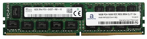 Adamanta Adamanta 16GB DDR4 2400MHz Server Memory Upgrade for Dell Poweredge HP Apollo Proliant Servers ECC Registered Chip 2Rx4 CL17 1.2v RAM