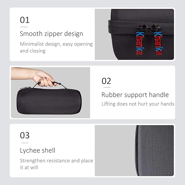 khanka Khanka Hard Travel Case for JBL Charge 4 and Charge 5 Portable Waterproof Bluetooth Speaker Black - View 5 of 6