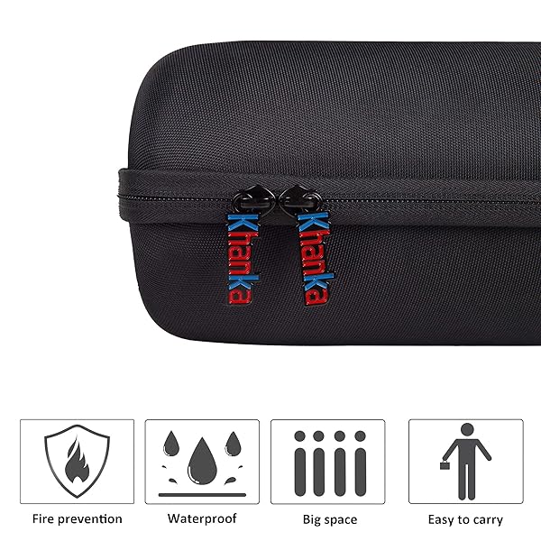 khanka Khanka Hard Travel Case for JBL Charge 4 and Charge 5 Portable Waterproof Bluetooth Speaker Black - View 6 of 6