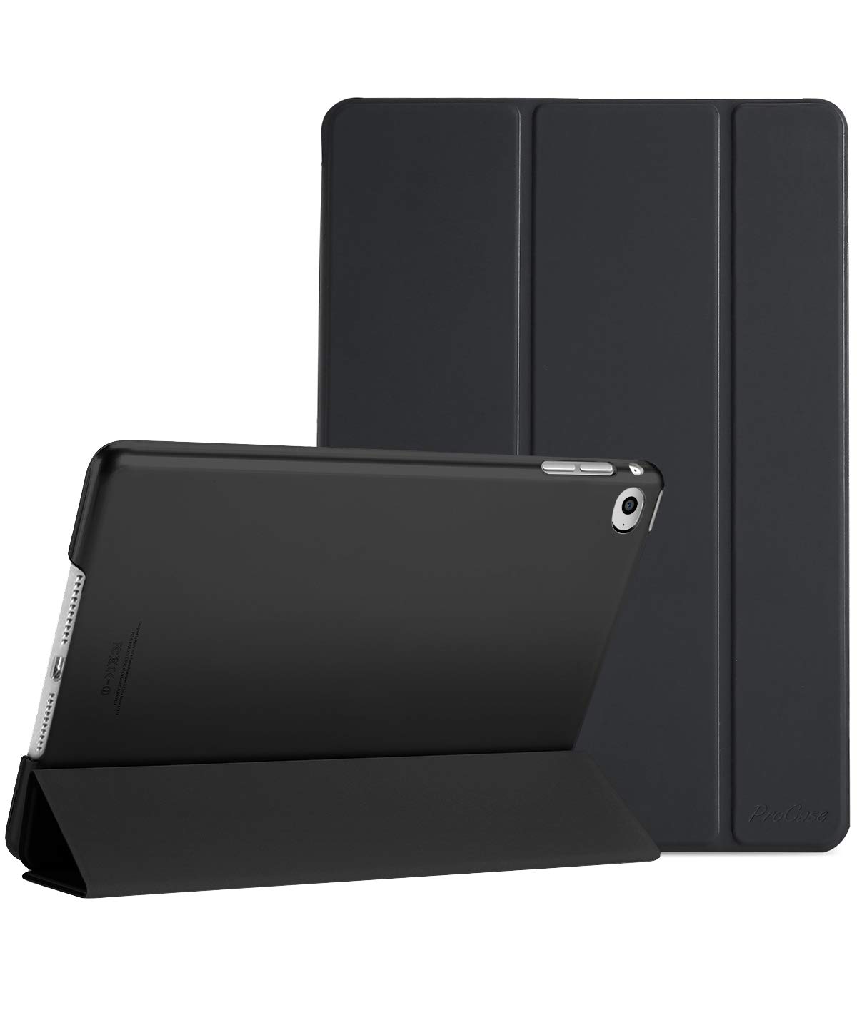 ProCase Smart Case for iPad Air 2 Ultra Slim Lightweight Protective Shell with Translucent Frosted Back Cover Black