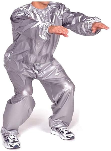 GOLD XIONG PADISHAH GOLD XIONG PADISHAH Heavy Duty Fitness Sauna Suit for Weight Loss and Exercise in Silver XL Size - View 4 of 7