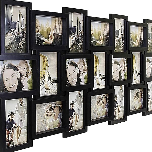 HELLO LAURA Hello Laura Collage Wall Decor 21 Picture Frames for 4x6 Photos Black Gallery Set for Home Living Room Display - View 8 of 9