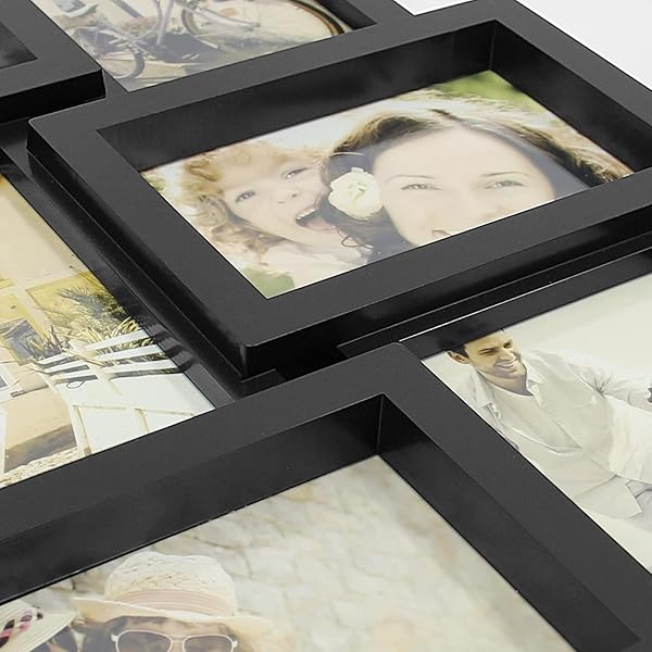 HELLO LAURA Hello Laura Collage Wall Decor 21 Picture Frames for 4x6 Photos Black Gallery Set for Home Living Room Display - View 9 of 9