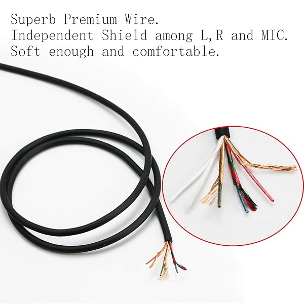 NewFantasia NewFantasia Audio Cable for SteelSeries Arctis 3 5 7 Prime Pro Gaming Headsets 2m 6.6ft Replacement Cable - View 3 of 8