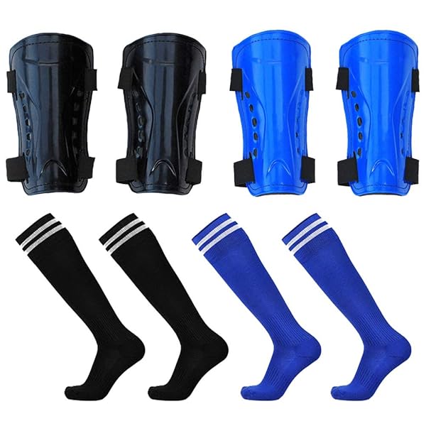 Odowalker Odowalker Kids Soccer Shin Guards & Socks - Breathable Protective Gear for Ages 5-15