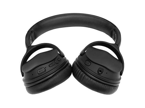 Monoprice Monoprice Wireless Over Ear Headphones: ANC, Bluetooth 5.0, 40mm Drivers & Long Playtime - View 5 of 7
