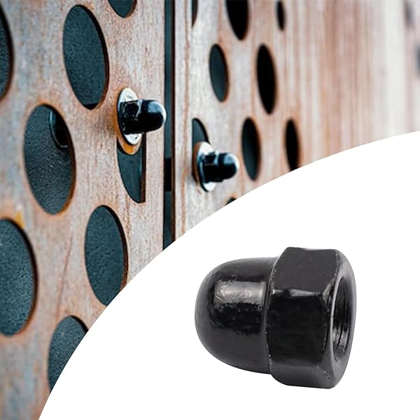 Antrader Antrader M10 Acorn Cap Black Zinc Hex Nuts 10-Pack Carbon Steel Decorative Dome Head - View 3 of 4