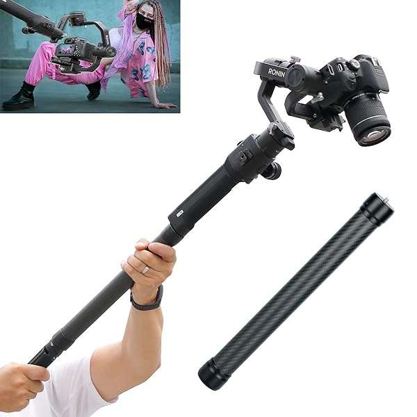 HAFOKO Buy HAFOKO Carbon Fiber Monopod for DJI RS Series & Zhiyun Gimbals - Lightweight & Durable Extension Pole