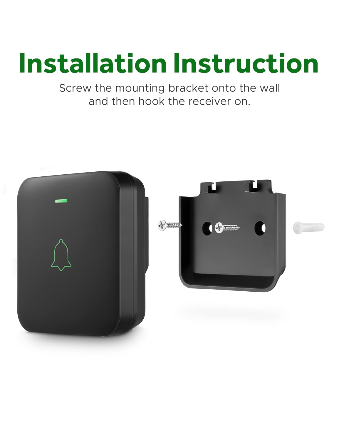 AVANTEK AVANTEK Wireless Door Bell BA-11 Waterproof Battery Operated Chime 1000 Feet Range 52 Melodies 5 Volume Levels CD Quality Sound - View 6 of 8