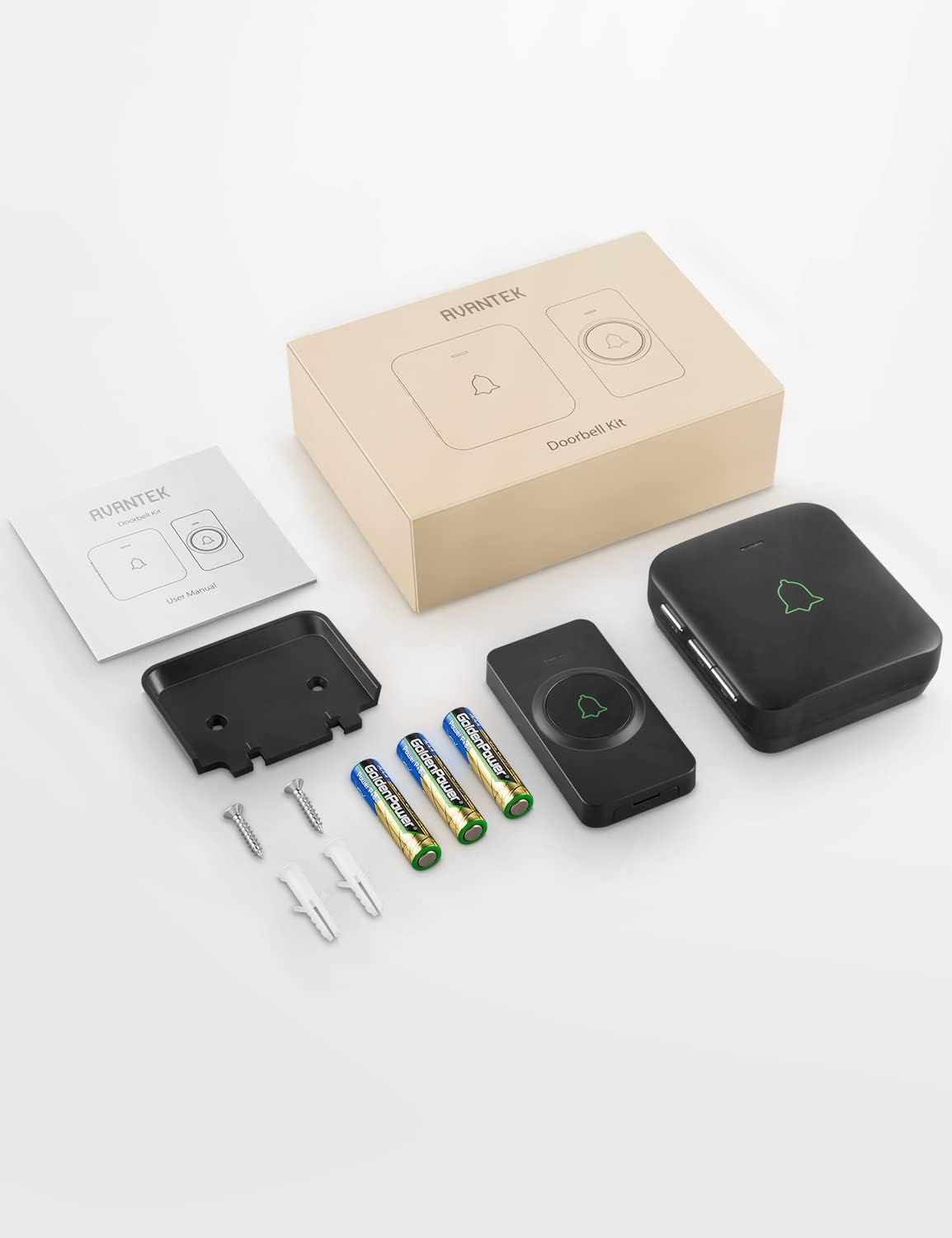 AVANTEK AVANTEK Wireless Door Bell BA-11 Waterproof Battery Operated Chime 1000 Feet Range 52 Melodies 5 Volume Levels CD Quality Sound - View 8 of 8