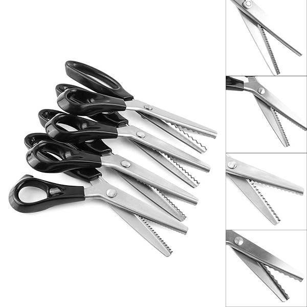 Hilitand Hilitand Zig Zag Sewing Scissors: 5mm Fabric Pinking Shears for Perfect Decorative Edges - View 5 of 9