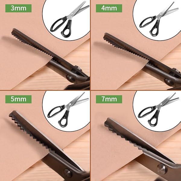 Hilitand Hilitand Zig Zag Sewing Scissors: 5mm Fabric Pinking Shears for Perfect Decorative Edges - View 7 of 9