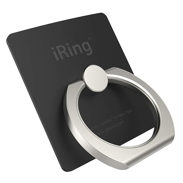 iRing iRing Original Phone Ring Holder - Made in Korea, Compatible with iPhone & Galaxy - Matt Black Cell Phone Grip Stand