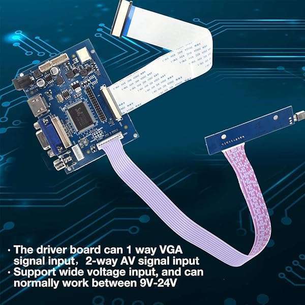 Hilitand "VGA LCD Controller Board for 7" AT070TN92 - HDMI & 2AV Reversing Driver for 800x480 Display" - View 6 of 10