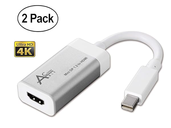 Ableconn Buy Ableconn MDPHD4K2A 2-Pack Mini DisplayPort to HDMI 4K Cable Adapter - Ultra HD, Thunderbolt 2 Compatible - View 3 of 7