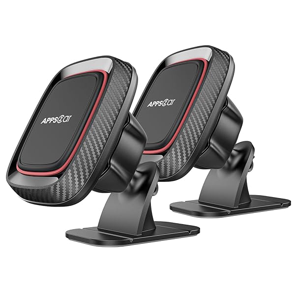 APPS2Car 2 Pack Magnetic Phone Holder for Car - Super Strong Dashboard Mount for iPhone & Samsung | APPS2Car