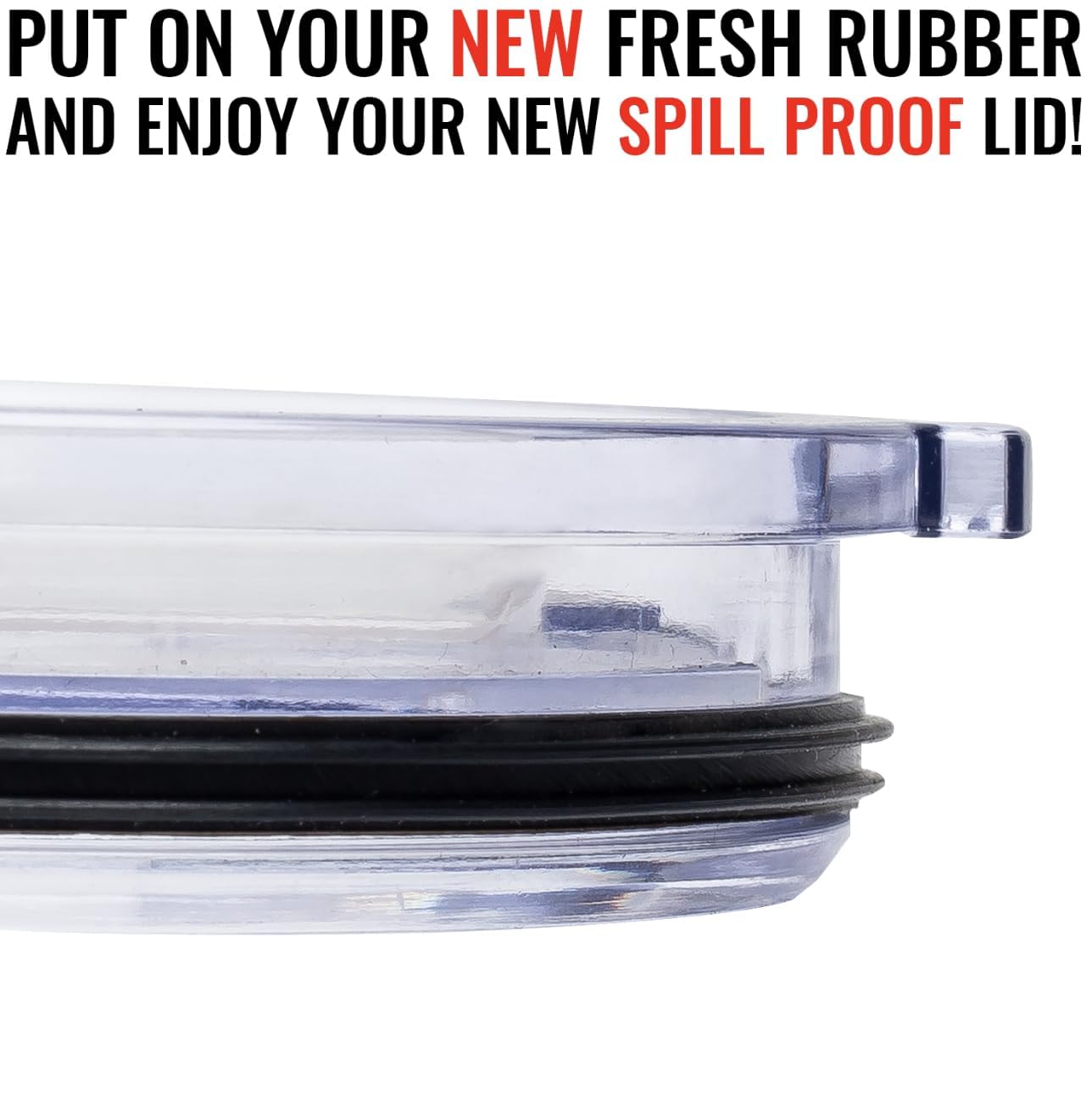 C&Berg 30 oz Replacement Rubber Lid Ring 2 Pack Black Gasket Seals for Insulated Tumblers Fits Yeti Ozark Trail Beast Renowned Brands - View 7 of 7