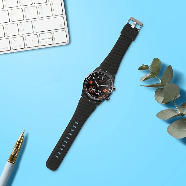 kwmobile KWMobile Black Silicone Strap for Ticwatch Pro - Durable Replacement Watch Band - View 3 of 9