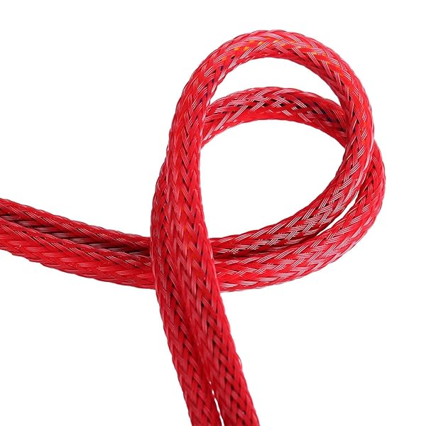 Onwon Onwon 2 Pack PWM Fan Splitter Cable 4 Pin Sleeved Braided Y Splitter for PC Fan Power 1 to 2 Converter Extension Cable Red - View 5 of 6