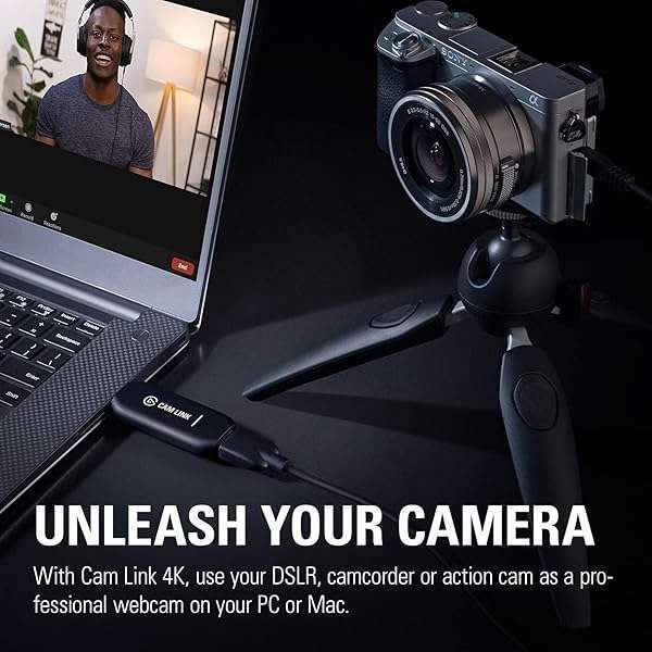 Elgato Elgato Cam Link 4K: Capture DSLR & Action Cam for 1080p60 Streaming on OBS, Zoom, Teams - Perfect for Gaming & Video Conferencing - View 4 of 11