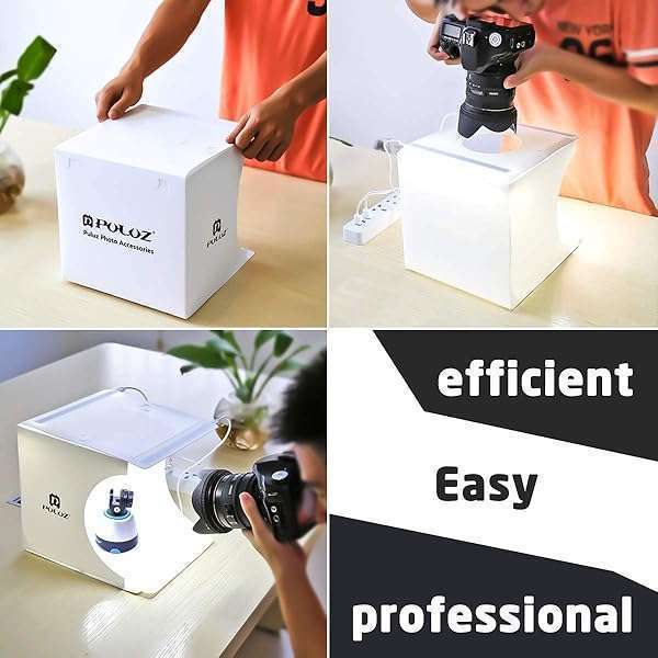 PULUZ Mini Photo Studio Light Box: Super Bright Portable Shooting Tent with 6 Backdrops & Carrying Bag (20cm) - View 3 of 10