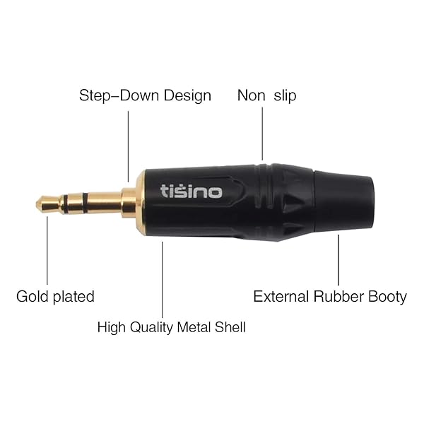 Tisino Tisino 3.5mm to Dual XLR Stereo Cable - 1/8 Inch Mini Jack to 2 XLR Male Y Splitter Adapter - 3.3 FT - View 6 of 9