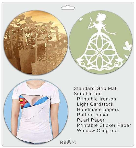 ReArt ReArt Cutting Mat Variety Pack for Silhouette Cameo 4/3/2/1 - Strong, Standard & Light Grip, 12x12 & 12x24 Sizes - View 5 of 7