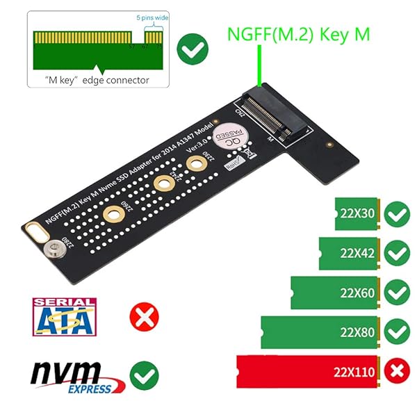 Mustpoint PCI-E x4 M.2 NVMe SSD Adapter for MacBook Mini A1347 - Upgrade Your Storage Fast! - View 6 of 9
