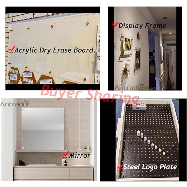 Antrader Antrader 12 Pack Stainless Steel Glass Standoff Wall Mount Holder Matte Black Sign Mounting Hardware 1/2 x 3/4 Inch - View 5 of 5