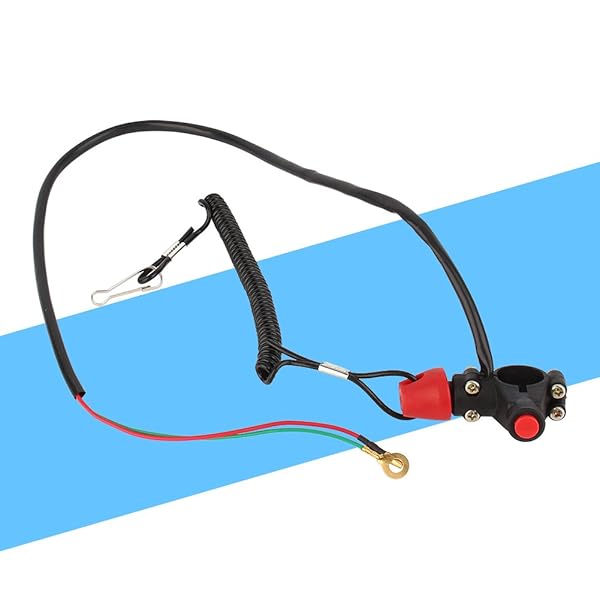 Acouto Universal 12V Engine Kill Switch Tether for Motorcycle, ATV, Dirt Bike & Boat - Safety Cord Lanyard Stop Switch - View 6 of 10
