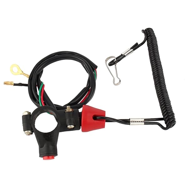 Acouto Universal 12V Engine Kill Switch Tether for Motorcycle, ATV, Dirt Bike & Boat - Safety Cord Lanyard Stop Switch