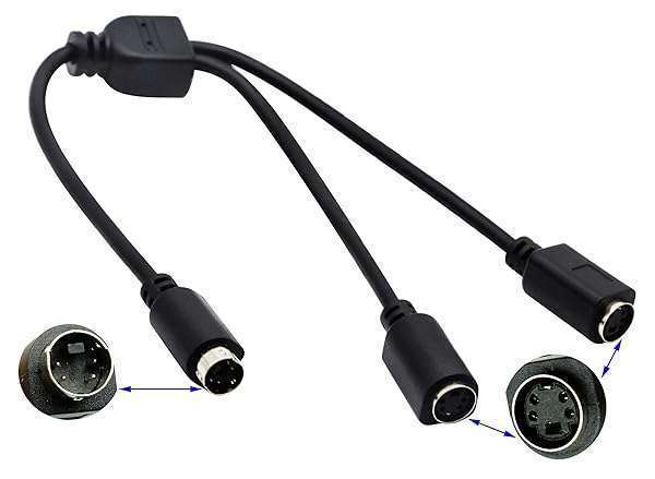 zdyCGTime ZdyCGTime 11-Inch S-Video Y Splitter Cable - Black Electronic Adapter for Enhanced Connectivity - View 2 of 8