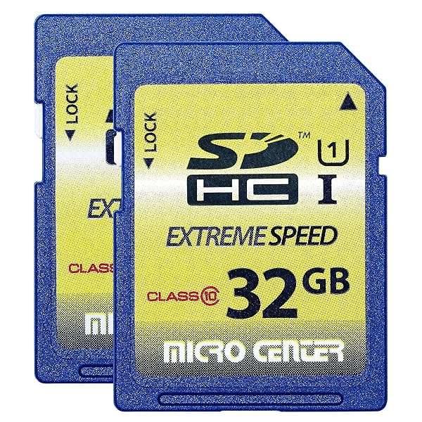 INLAND 32GB Class 10 SDHC Memory Card - Full Size UHS-I U1 for Trail Cameras (2 Pack) | Micro Center