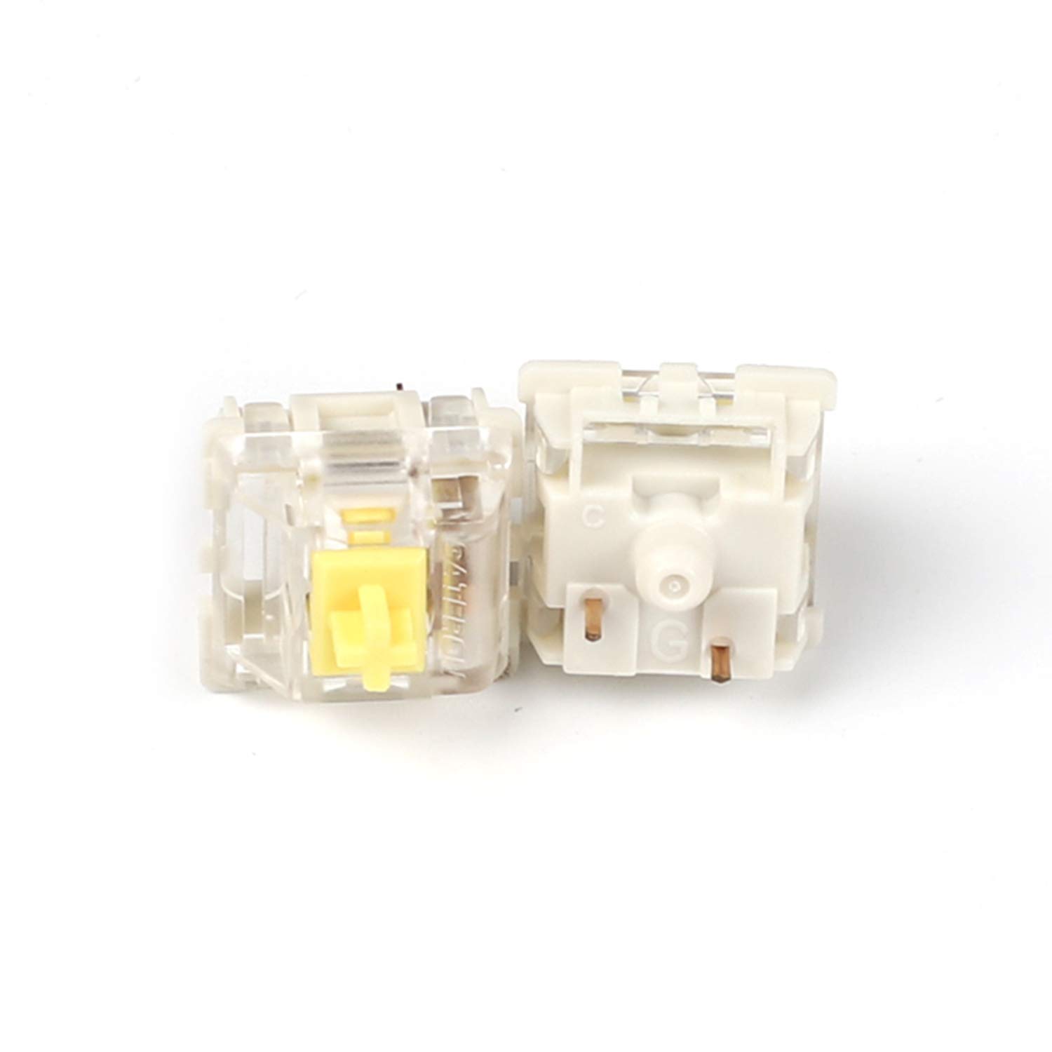 Gateron MX Keyboard Switches 3pin SMD LED Underglow Compatible for Mechanical Keyboards Transparent Cover White Base 104 PCS