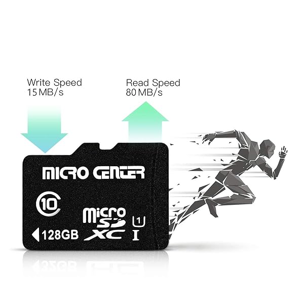 INLAND INLAND 128GB Class 10 MicroSDXC Card with Adapter - Fast 80MB/s for Phones, Tablets, Drones & Full HD Video - View 4 of 5