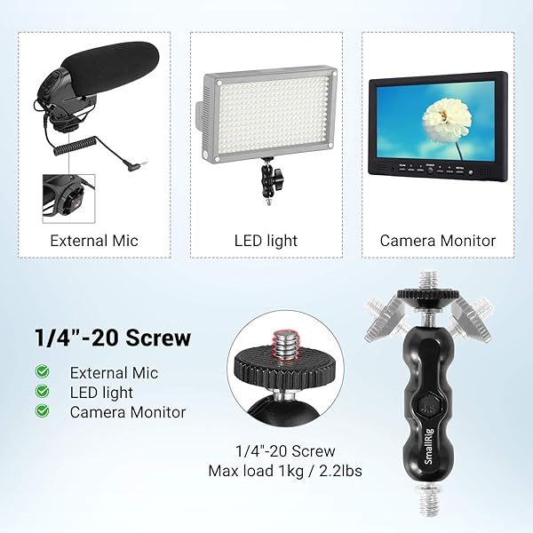 SMALLRIG SMALLRIG Universal Magic Arms with Small Ballhead 2pcs Pack 2158 for Versatile Camera Mounting Solutions - View 4 of 9