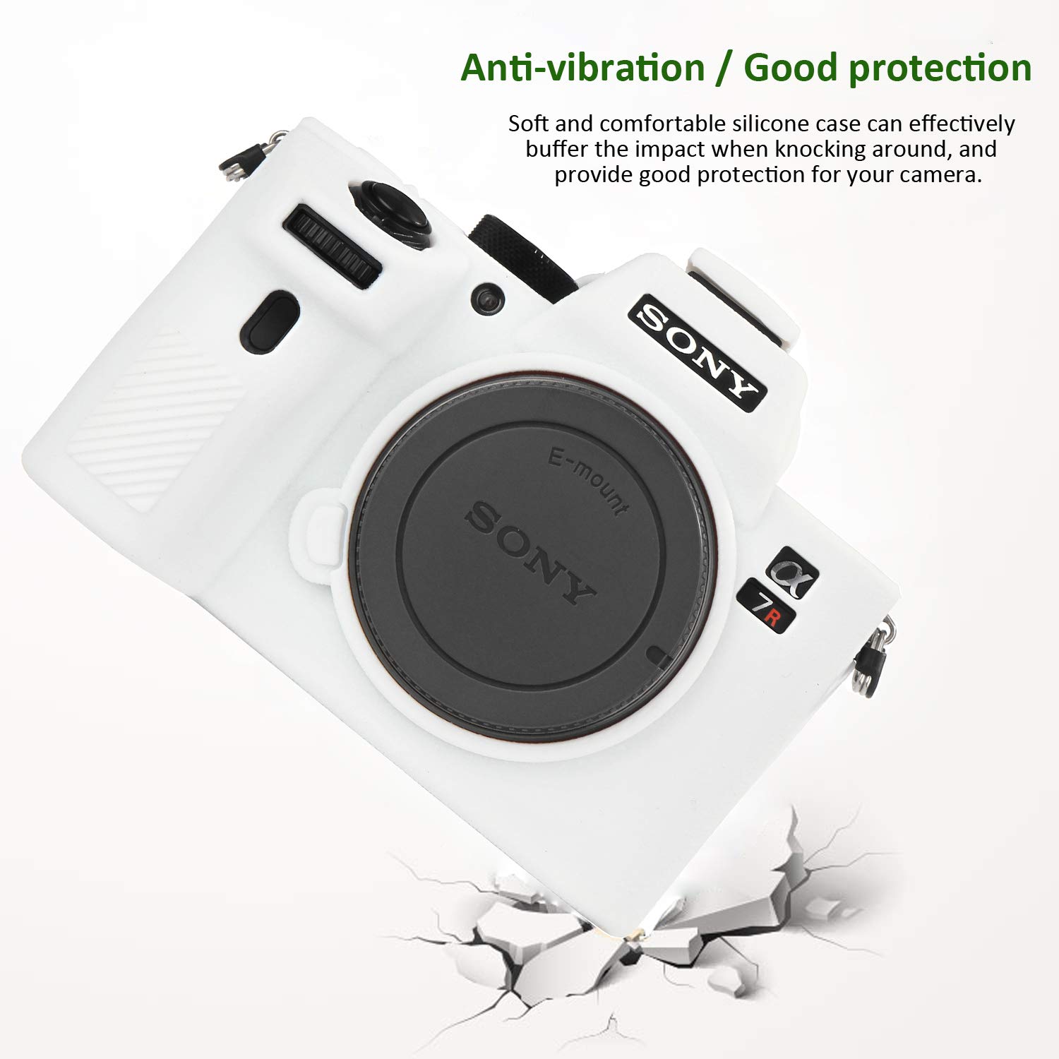 Easy Hood Easy Hood Camera Case for Sony Alpha a7III a7R III Soft Silicone Rubber Protective Cover White - View 2 of 9