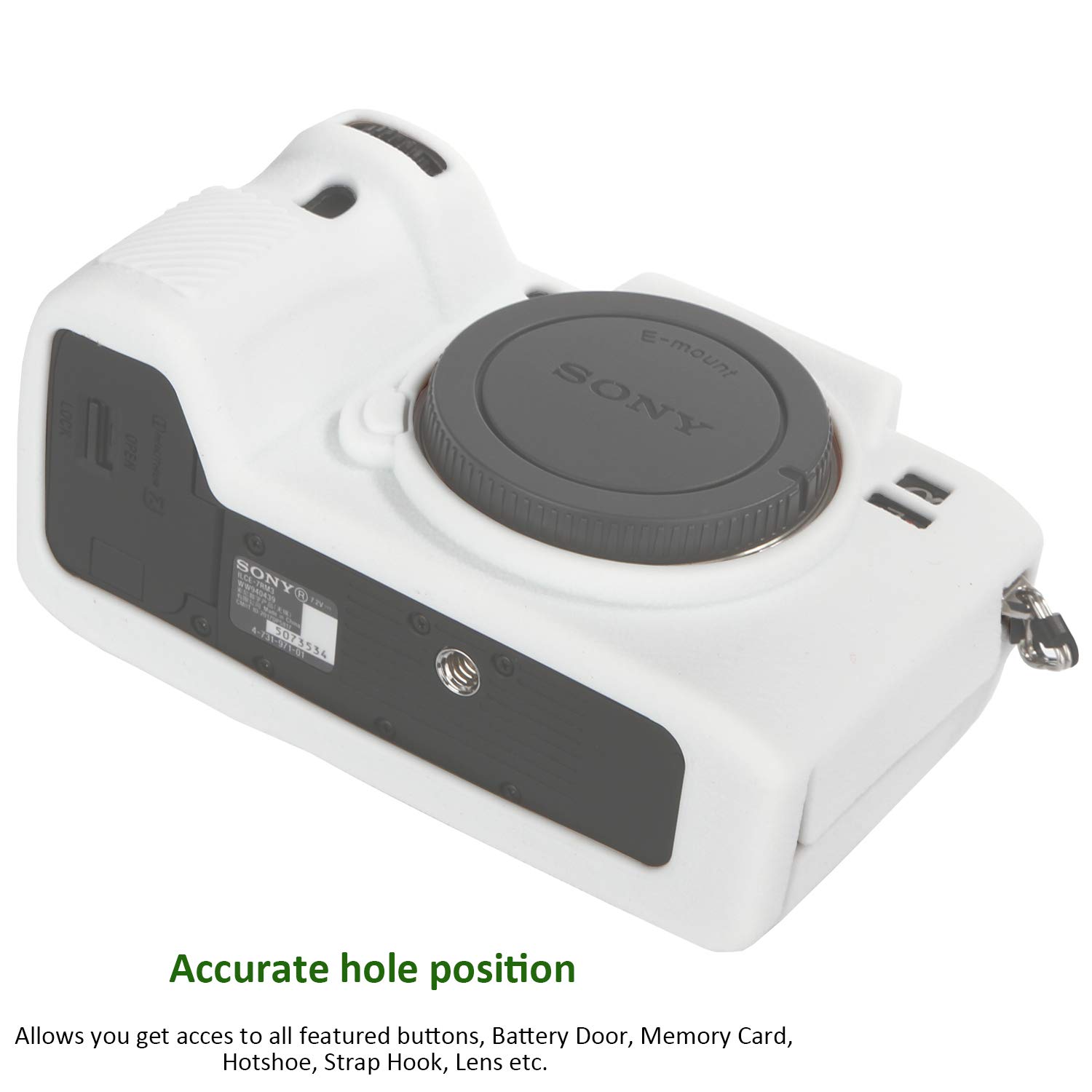 Easy Hood Easy Hood Camera Case for Sony Alpha a7III a7R III Soft Silicone Rubber Protective Cover White - View 5 of 9