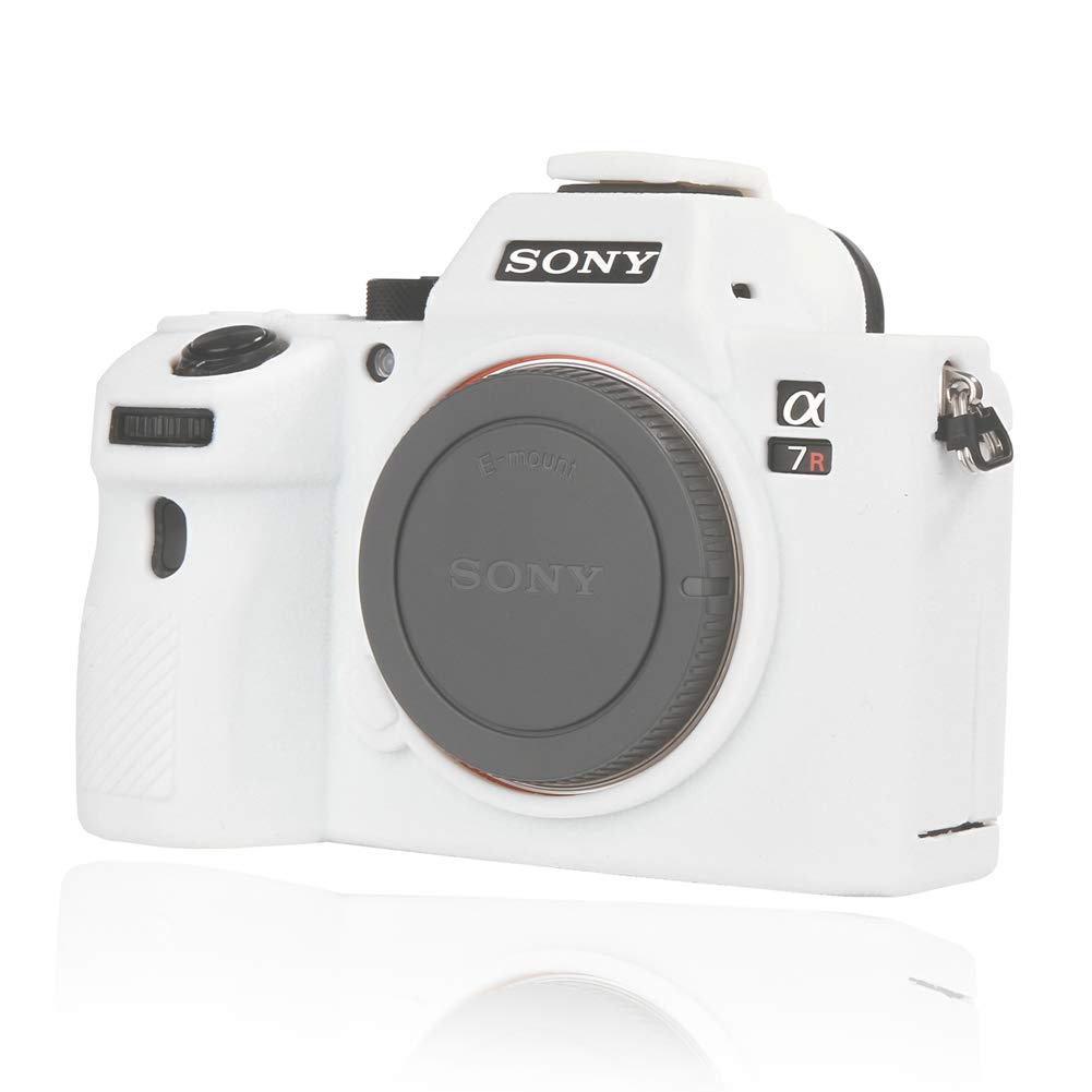 Easy Hood Camera Case for Sony Alpha a7III a7R III Soft Silicone Rubber Protective Cover White