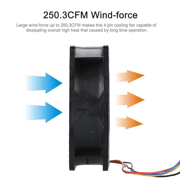 ASHATA ASHATA 7000RPM Wind-Force 4 PIN Cooling Fan 250.3CFM Efficient Heat Dissipation for Antminer Mining Systems - View 5 of 10