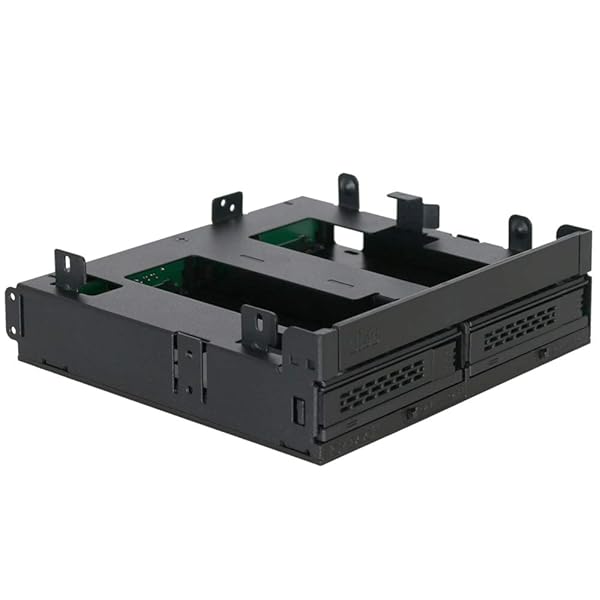 ICY DOCK "ICY DOCK 2 Bay 2.5" SAS/SATA HDD/SSD Mobile Rack & Slim CD/DVD-ROM Drive for 5.25" Bay | ExpressCage MB732SPO-B" - View 4 of 10