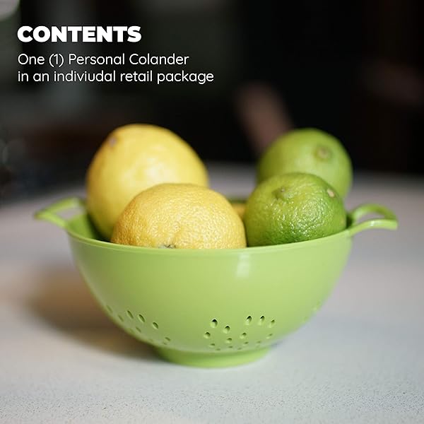 Jacent Jacent 6-Inch BPA-Free Plastic Colander with Double Handles - Perfect Strainer for Fruits, Vegetables & Pasta, Dishwasher Safe - View 3 of 7