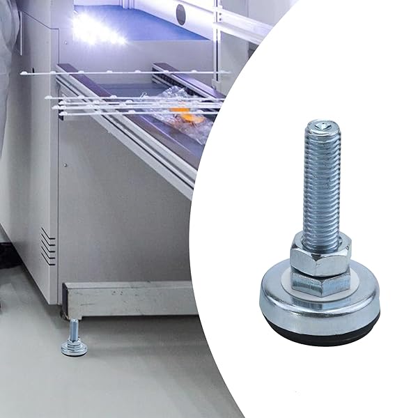 Antrader Antrader 4PCS M12 Adjustable Pole Leveling Feet Carbon Steel Shockproof 600 LB Capacity for Workbench Machine Cabinet Heavy Duty Use - View 3 of 5