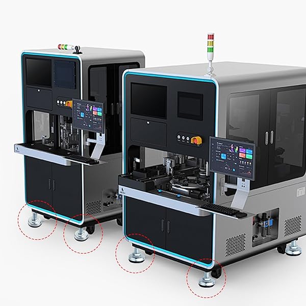 Antrader Antrader 4PCS M12 Adjustable Pole Leveling Feet Carbon Steel Shockproof 600 LB Capacity for Workbench Machine Cabinet Heavy Duty Use - View 4 of 5