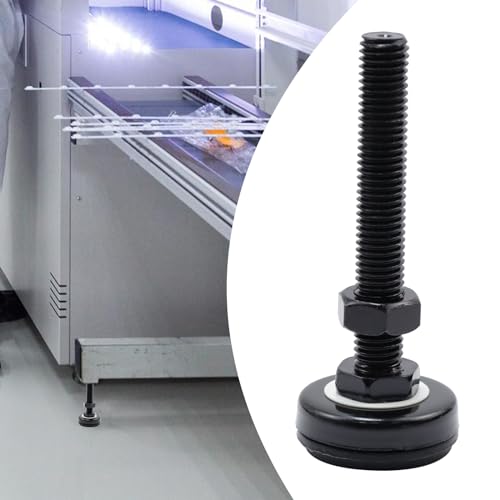 Antrader Antrader M12x80mm Adjustable Threaded Pole Leveling Foot Carbon Steel Shockproof Glide 600 LB Capacity for Workbench and Heavy Duty Use 4Pcs - View 4 of 6