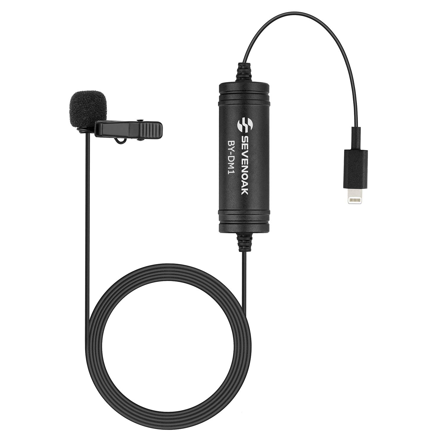 Sevenoak Sevenoak DM1 MFI Lightning Lavalier Microphone for iPhone Clip-on Mic with 20-Foot Cable for YouTube Vlog Podcast and Micro Film