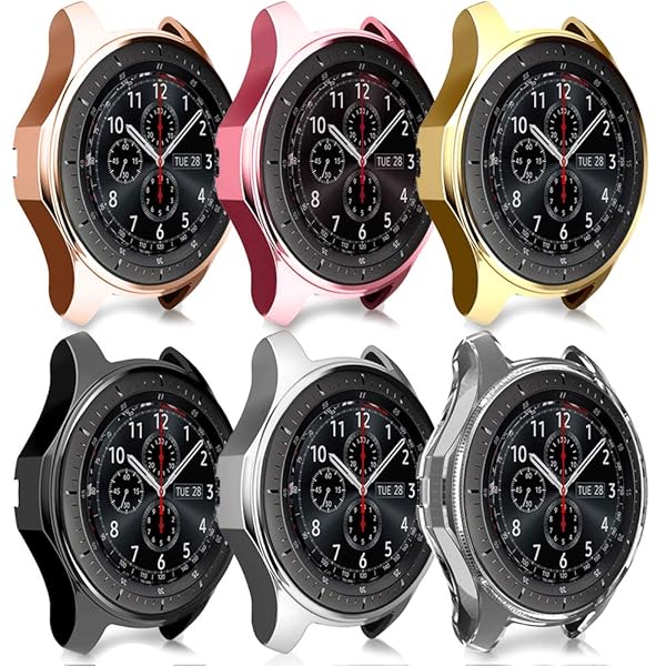 Chofit Chofit TPU Case for Galaxy Watch 42mm - Shock-Proof & Shatter-Resistant Bumper Cover (1 Pack 6 in 1) - SM-R810/SM-R815 Compatible - View 3 of 10