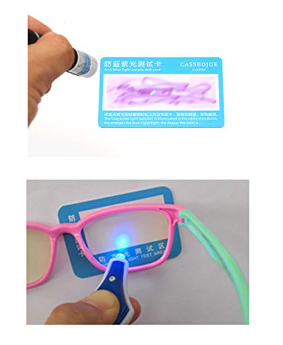 FOURCHEN FOURCHEN Anti Blue Light Glasses for Kids UV Protection Computer Eyeglasses Video Gaming Glasses in Pink Green - View 5 of 9