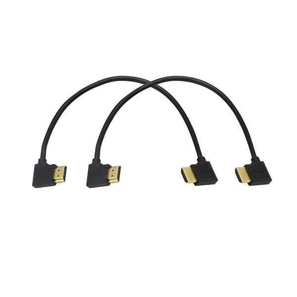 SinLoon SinLoon Gold Plated High Speed 90 Angle Right HDMI Male to Left HDMI Male Adapter Cable Supports Ethernet, 3D and Audio Return (0.3M 2Pack LL-LL) - View 2 of 9