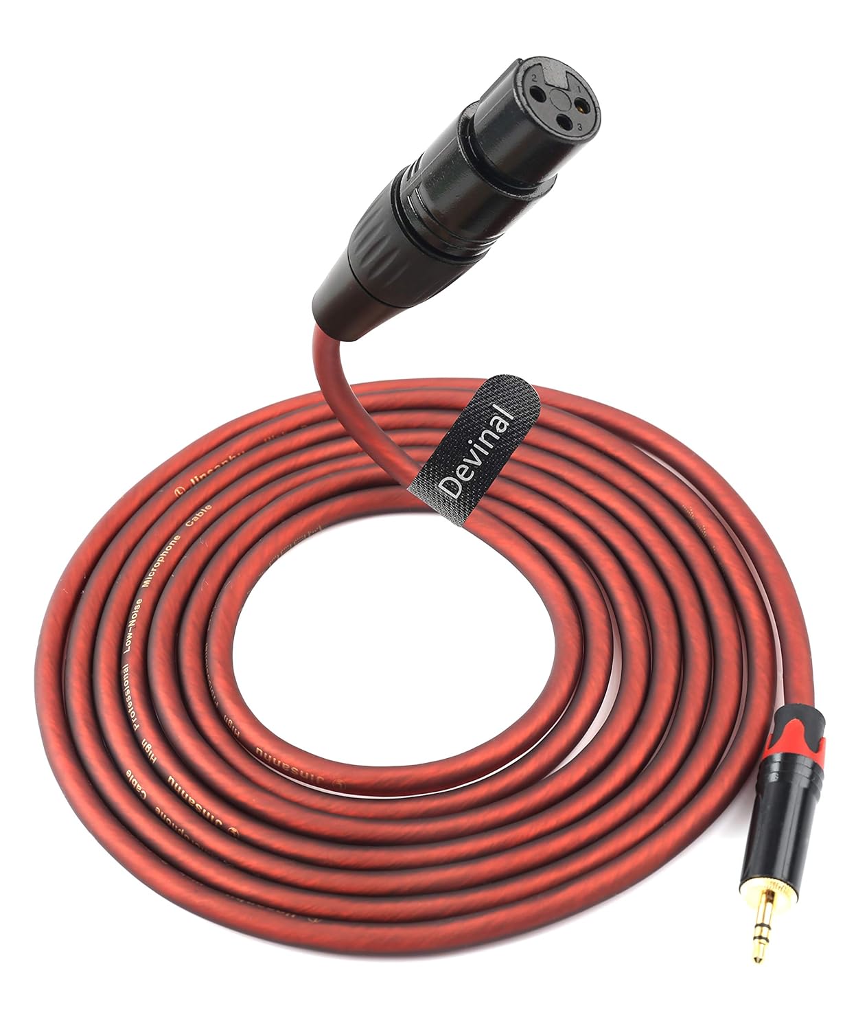 Devinal Devinal 10 Feet XLR to 1/8 Inch Balanced Microphone Cable 3.5mm to XLR Female Adapter for Computer Cameras Speakers